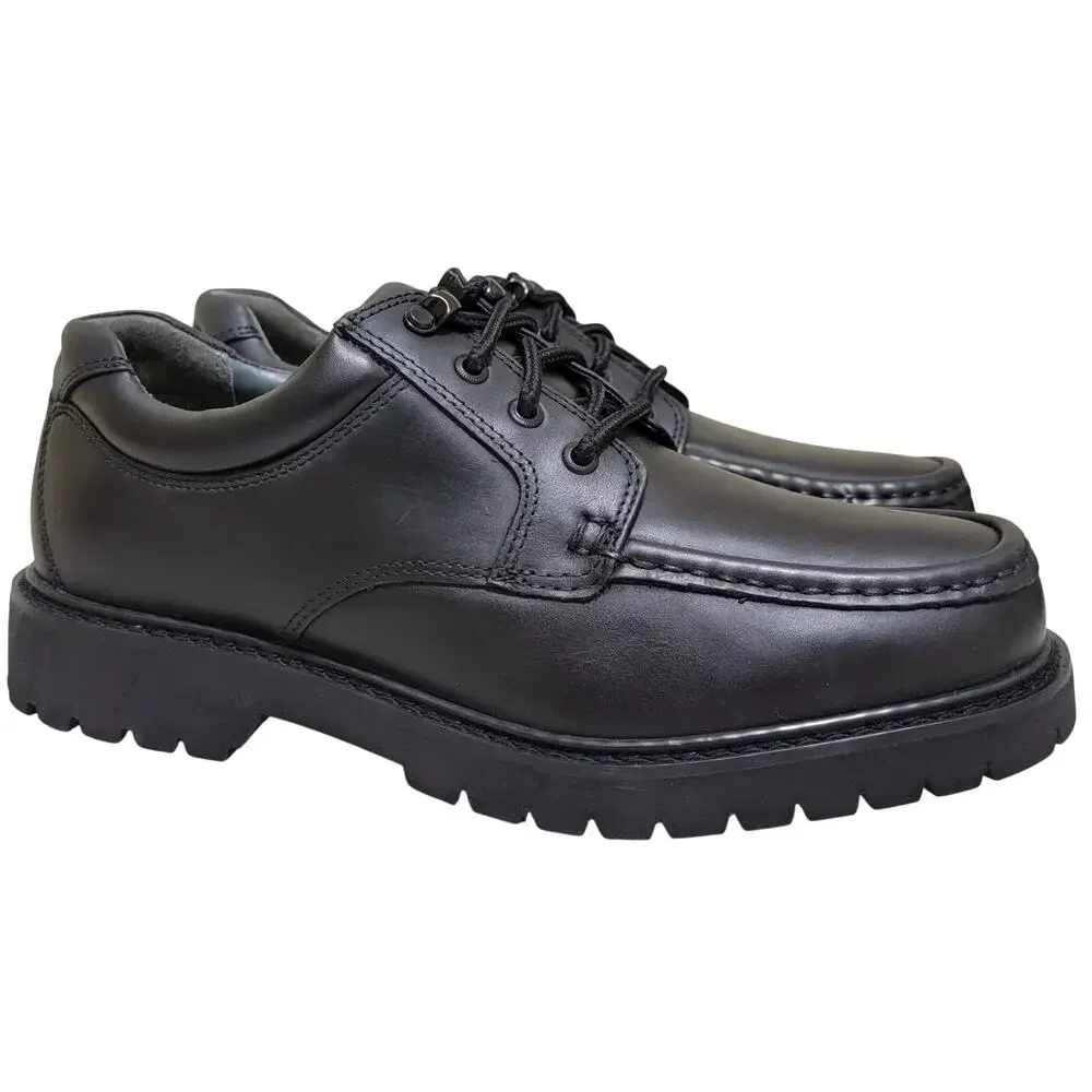 Dockers Men Glacier Moc Toe Derby Oxfords Size US 8M Black Leather